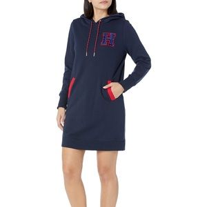 Tommy Hilfiger Sequin H Hoodie Dress || Navy || Medium
